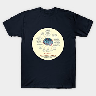 THE BREXIT BRAIN MAP - MAP OF A BREXITEER'S BRAIN T-Shirt